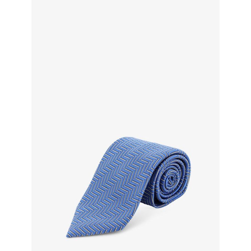 Tom Ford Men Silk Tie With Geometric Pattern